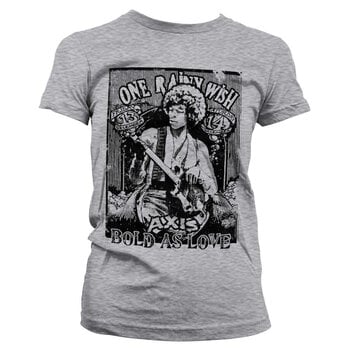 T-shirt Jimi Hendrix Bold As Love Heather Grey S Feminino T-shirt - 1