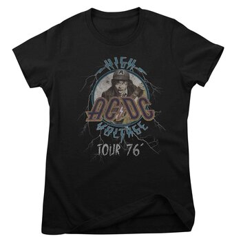 Shirt AC/DC High Voltage Tour 76' Black 2XL Dames Shirt - 1