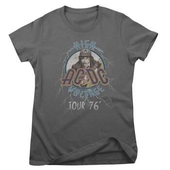 T-Shirt AC/DC High Voltage Tour 76' Dark Grey L Ladies T-Shirt - 1
