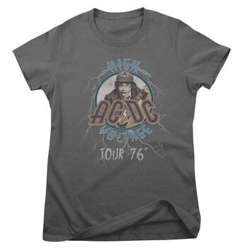 Skjorte AC/DC High Voltage Tour 76' Dark Grey M Dame Skjorte - 1