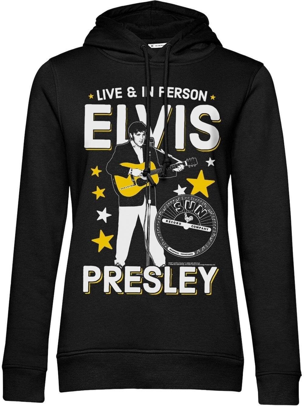 Majica Elvis Presley Live & In Person Black S Ženske Majica