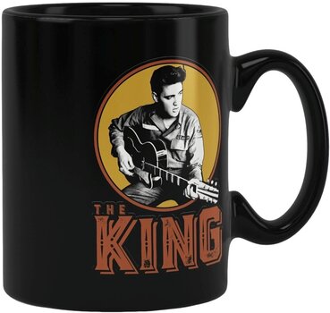 Bokalas / Puodelis / Butelis Elvis Presley The King Of Rock 'n Roll Krūze Black 350 ml - 1