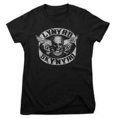 T-Shirt Lynyrd Skynyrd Biker Patch Black L Ladies T-Shirt