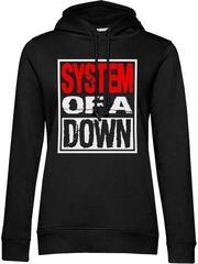 Hoodie System of a Down Logo Black L Ladies Hoodie