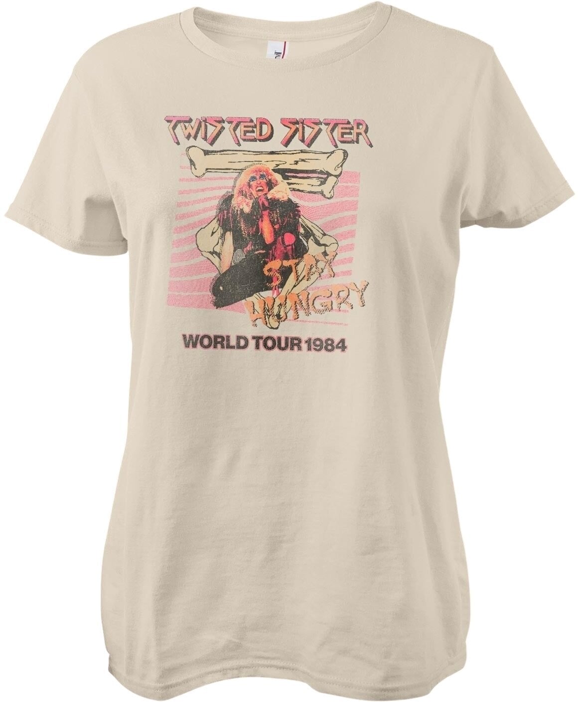 Shirt Twisted Sister World Tour 1984 Khaki S Dames Shirt