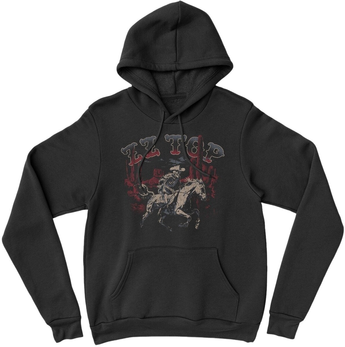 Hoodie ZZ Top Skeleton Cowboy Black S Hoodie