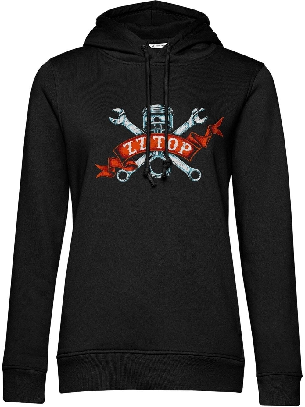 Hoodie ZZ Top Piston Flag Black 2XL Ladies Hoodie