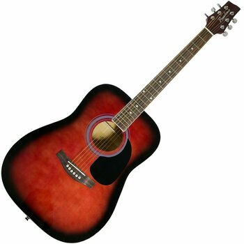 Акустична китара Pasadena AG160 Wine Red Burst - 1