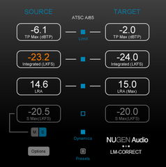 Procesador de efectos de complemento de software Nugen Audio NUGEN LM-Correct UPG