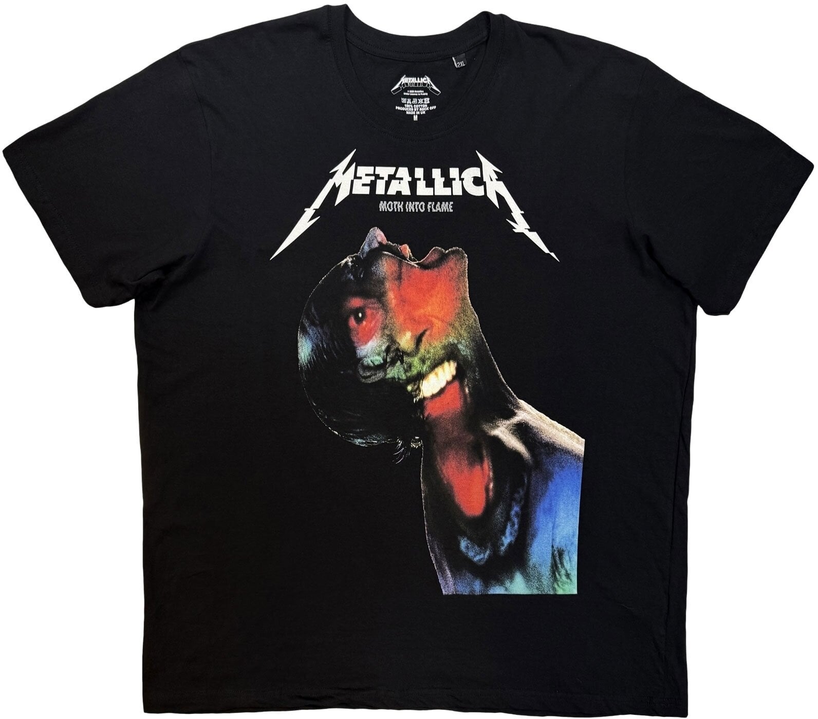 Skjorte Metallica Moth Into Flame Black XL Skjorte