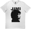 Jimi Hendrix Side Shot White L T-shirt