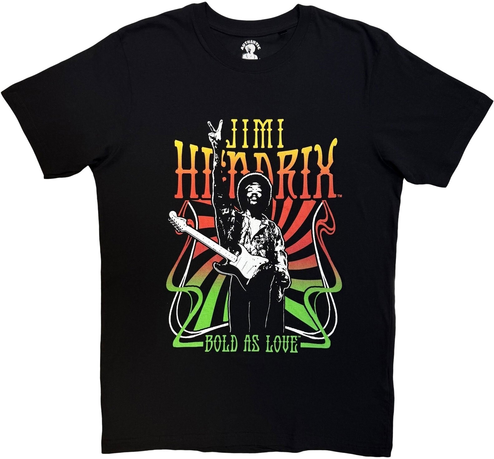 T-Shirt Jimi Hendrix Bold As Love Black 2XL T-Shirt