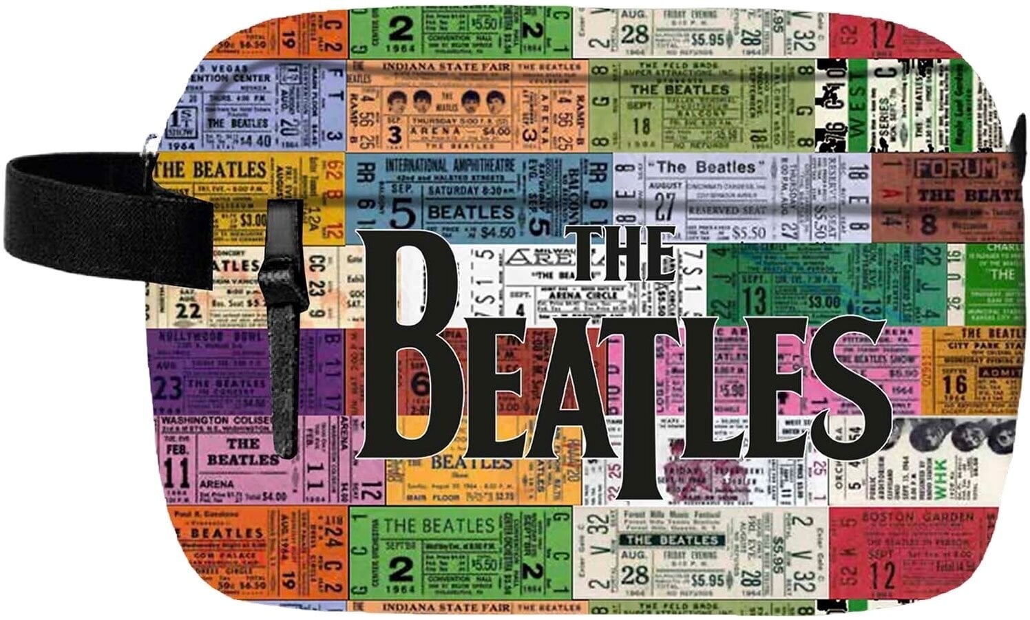 Music bag The Beatles Tickets Kosmetisk taske Black