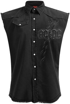 Skjorte AC/DC Back In Black Torn (Back Print) Black XL Skjorte - 1