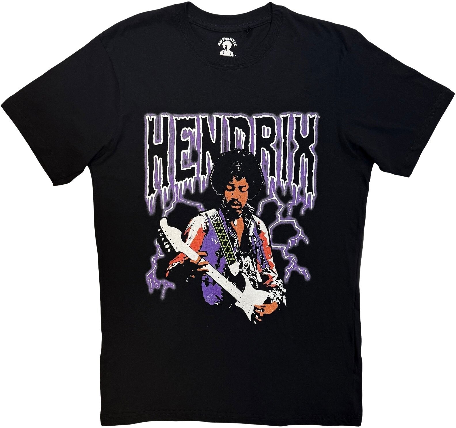 T-Shirt Jimi Hendrix Lightning Black M T-Shirt