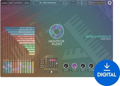 Programski plugin efekti Nightfox Audio Retro Synthstack (Digitalni proizvod) - 1