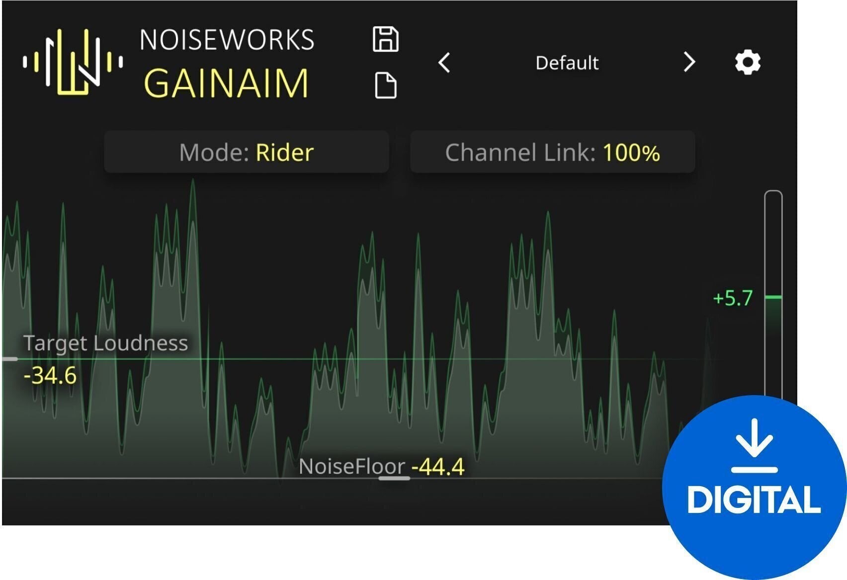 Studio-Effekt-Plugin NoiseWorks GainAim (Digitales Produkt)