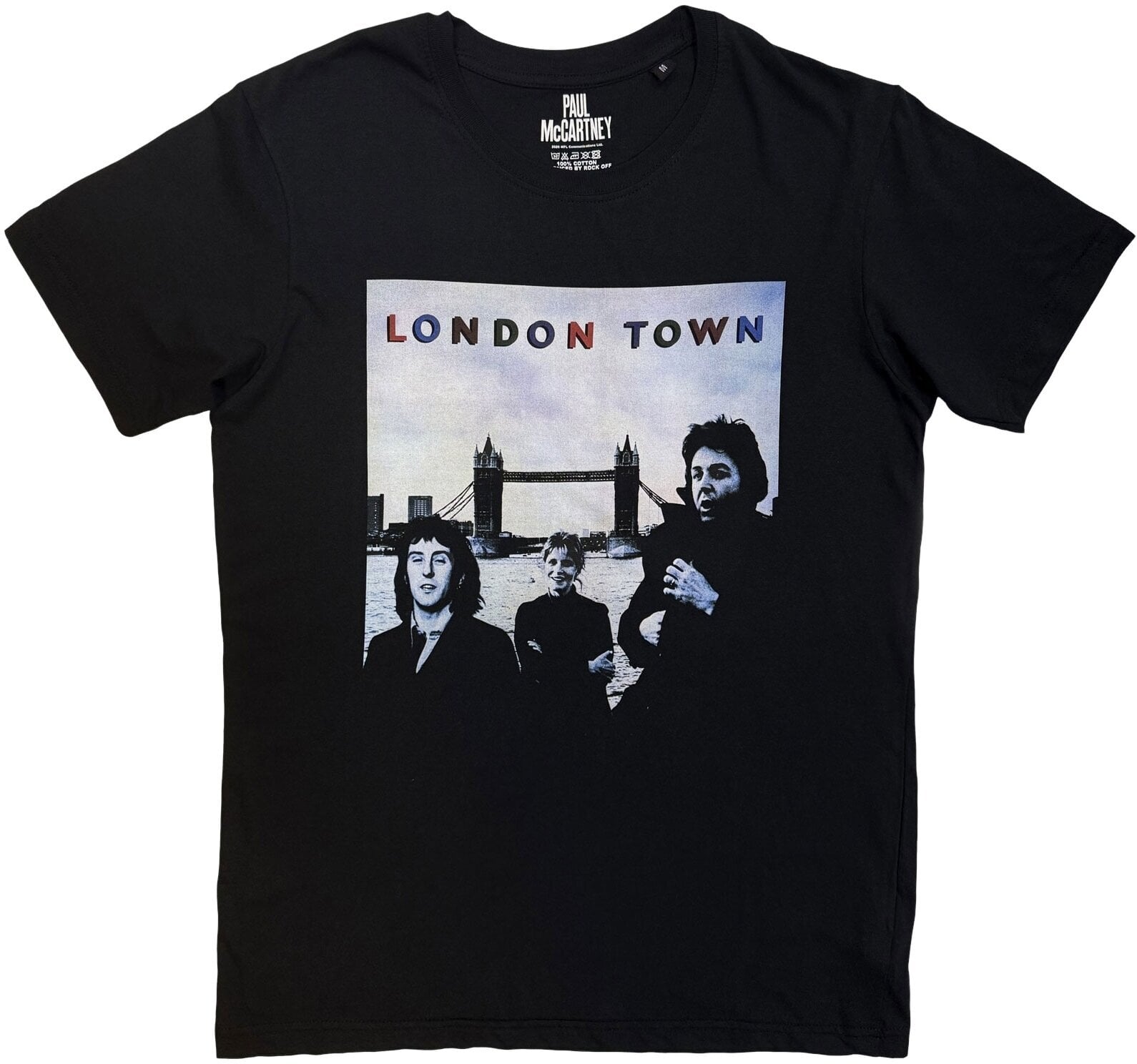 Shirt Paul McCartney London Town (Back Print) Black S Shirt