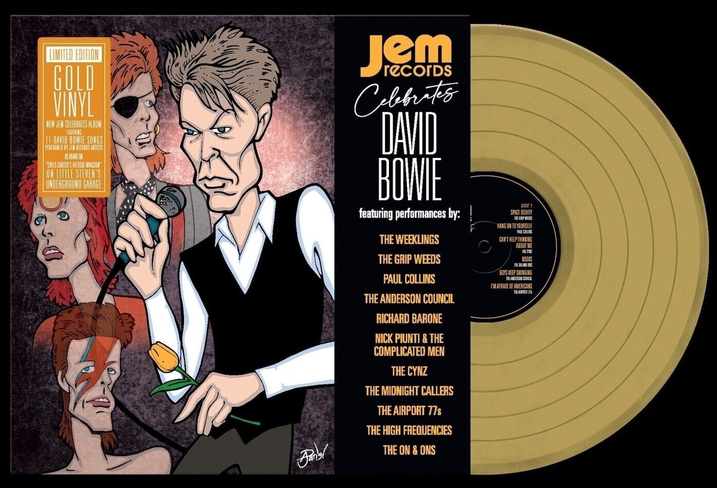 Płyta winylowa Various Artists - Jem Records Celebrates David Bowie (Limited Edition) (Gold Coloured) (LP)