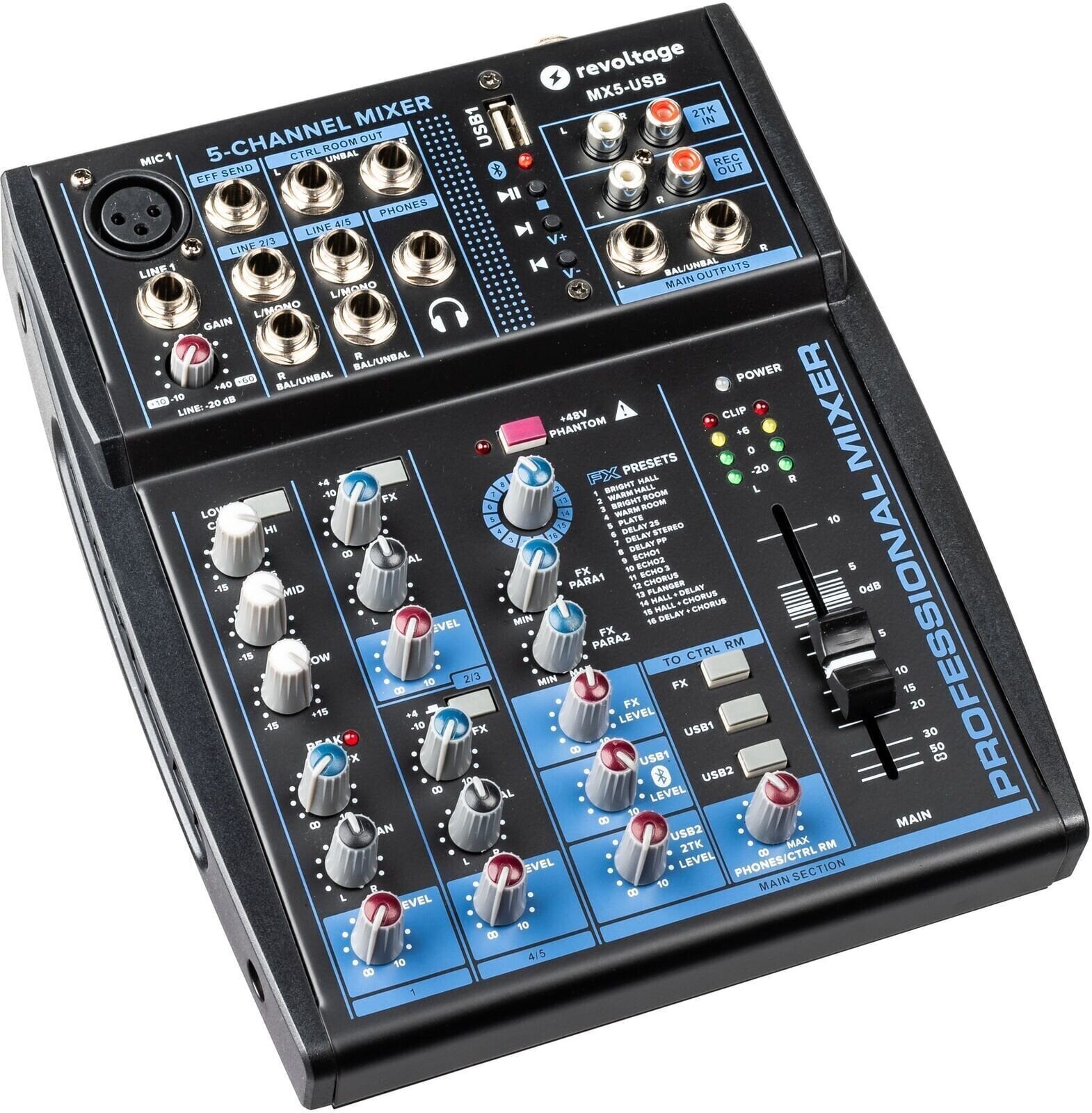 Mesa de mezclas Revoltage MX5-USB Mesa de mezclas