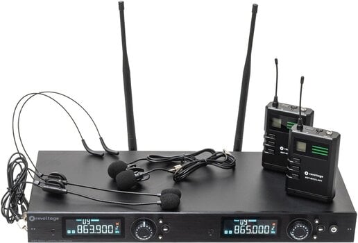 Belaidis rinkinys Revoltage WST-MIC2-LAVH Dual Wireless Lavalier Microphone and Headset System - 1