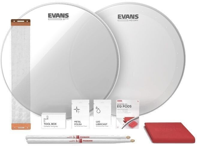 Set de peaux Evans ESTUK-13HDD-1 HD Dry Snare Tune Up Kit Set de peaux