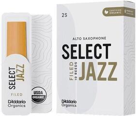 Altsaksofonrørblad Rico Organic Select Jazz Filed 2 Hard 10-pack Altsaksofonrørblad