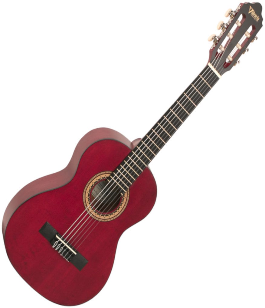 Semi-klassieke gitaar voor kinderen Valencia VC202 1/2 Transparent Wine Red