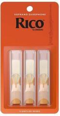 Palheta para saxofone soprano Rico RIA0325 2.5 3-pack Palheta para saxofone soprano