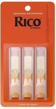 Тръстикова пластинка за сопрано саксофон Rico RIA0325 2.5 3-pack Тръстикова пластинка за сопрано саксофон - 1