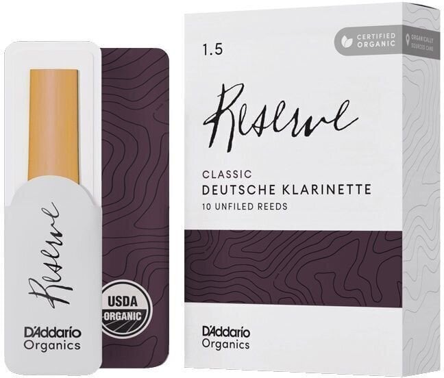 Jezičak za klarinet Rico Organic Reserve Classic 2.5 10-pack Jezičak za klarinet