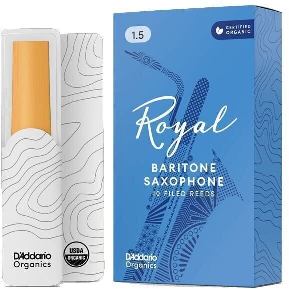 Тръстикова пластинка за баритон саксофон Rico Royal 1.5 10-pack Тръстикова пластинка за баритон саксофон