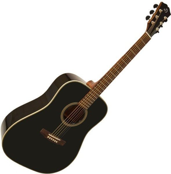 Akoestische gitaar Dowina D555BKW Black Gloss