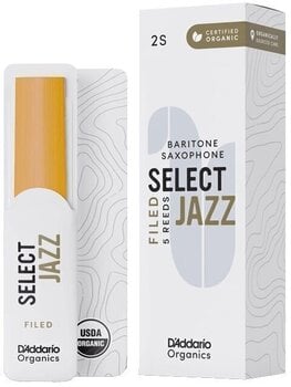 Тръстикова пластинка за баритон саксофон Rico Organic Select Jazz Filed 3 Hard 5-pack Тръстикова пластинка за баритон саксофон - 1