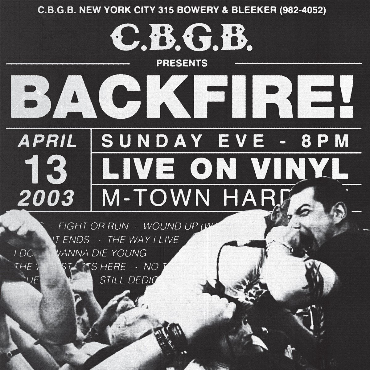 Vinyl Record Backfire! - Live At CBGB's (Limited Edition) (Clear with Black Splatter Coloured) (LP)