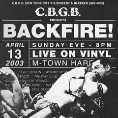 Vinyl Record Backfire! - Live At CBGB's (Limited Edition) (Clear with Black Splatter Coloured) (LP)