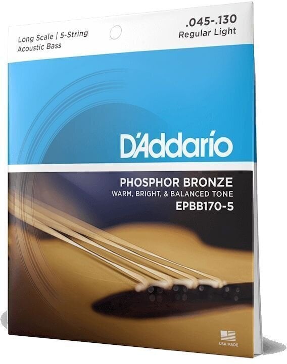 Strune za akustično bas kitaro D'Addario EPBB170-5 Strune za akustično bas kitaro