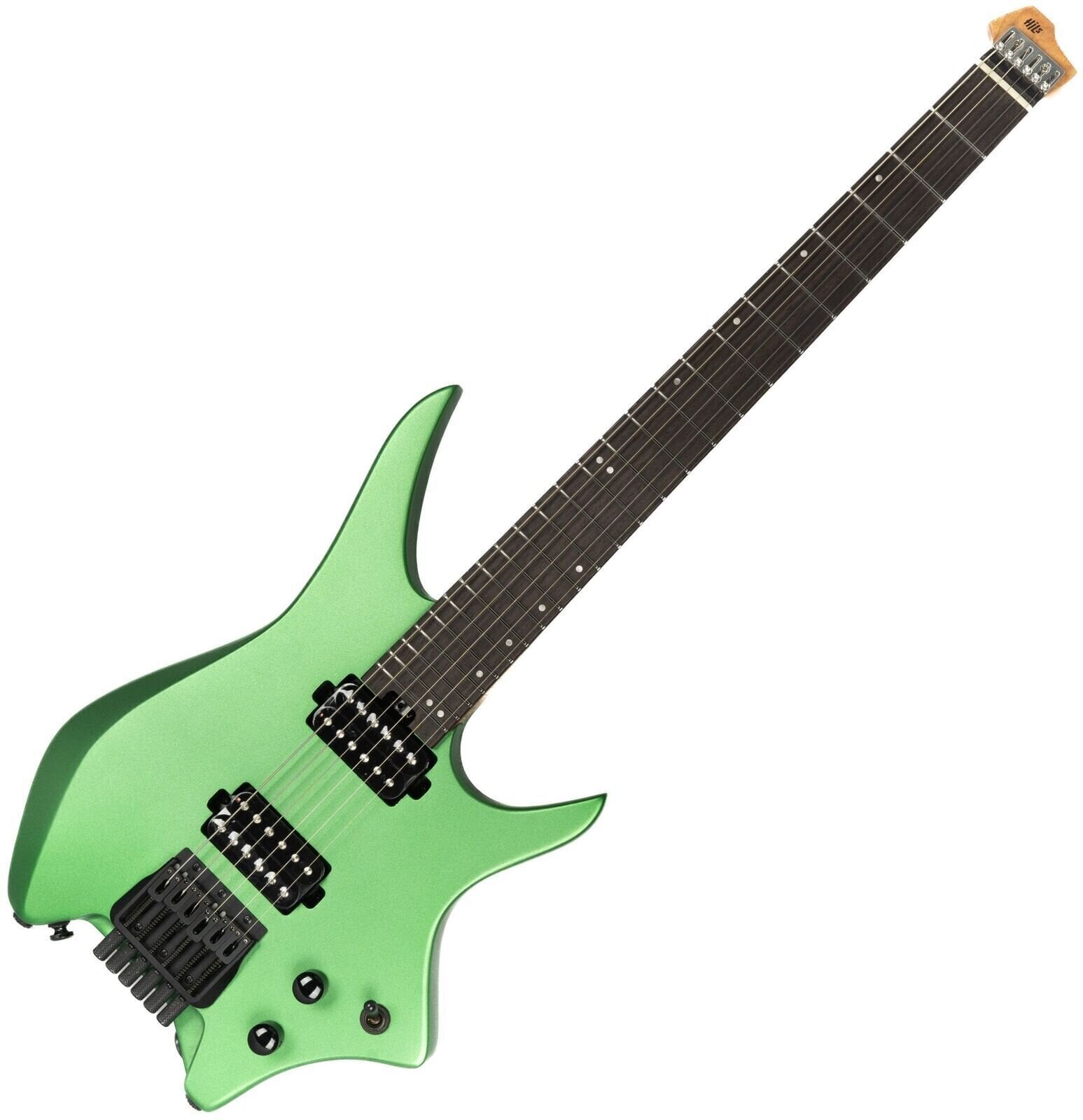 Headless Gitarre HILS Guitars HN3 NEXT Metallic Emerald Green Headless Gitarre