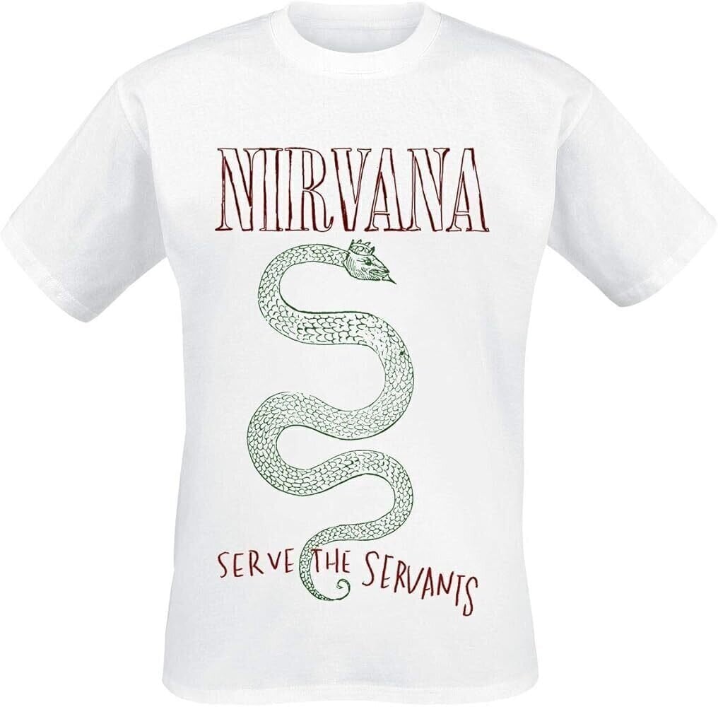 T-Shirt Nirvana Serve The Servants White L T-Shirt