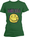 Nirvana Xerox Happy Face Pink Green M Naiste T-särk