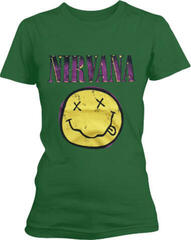 T-Shirt Nirvana Xerox Happy Face Pink Green L Ladies T-Shirt