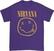 T-Shirt Nirvana Yellow Happy Face Purple XS Ladies T-Shirt