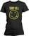 T-Shirt Nirvana Yellow Happy Face Black XS Ladies T-Shirt