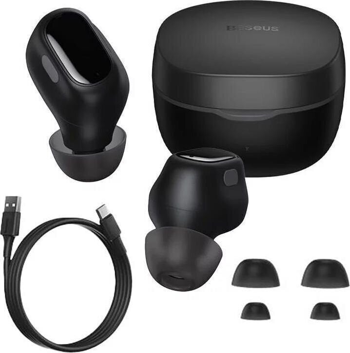 Juhtmeta kõrvasisesed kõrvaklapid Baseus Bowie WM01 Black Juhtmeta kõrvasisesed kõrvaklapid