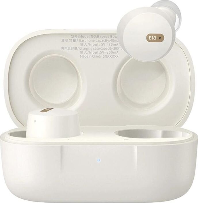 Juhtmeta kõrvasisesed kõrvaklapid Baseus Bowie E18 White Juhtmeta kõrvasisesed kõrvaklapid