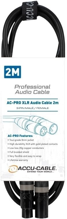 Mikrofonkabel Accu Cable AC-PRO 2 m Mikrofonkabel