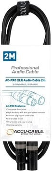 Mikrofonkabel Accu Cable AC-PRO 2 m Mikrofonkabel - 1