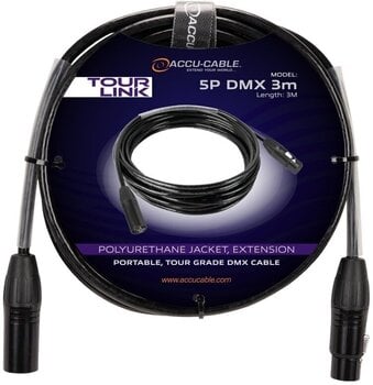 Kabel za DMX svetlo Accu Cable Tour Link 5P DMX 3m Ravni - Ravni Kabel za DMX svetlo - 1