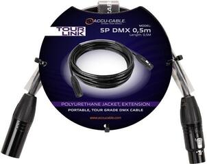Кабел DMX осветление Accu Cable Tour Link 5P DMX 0,5 m Директен - Директен Кабел DMX осветление