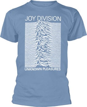 T-Shirt Joy Division Unknown Pleasures White On Blue Light Blue S T-Shirt - 1